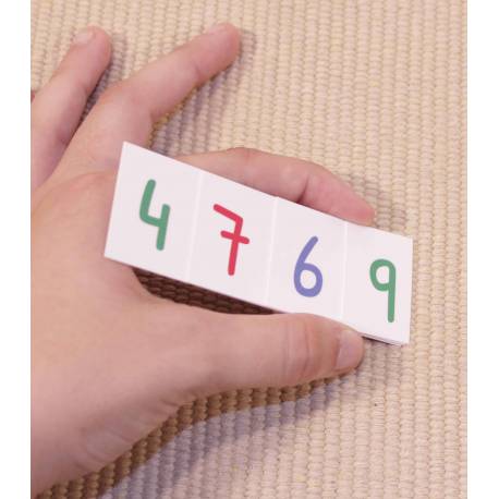 Números largos mini Montessori Made in Spain Sistema Decimal