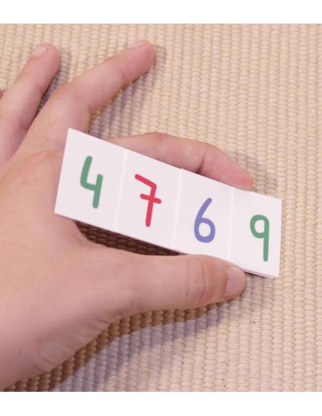 Números largos mini Montessori Made in Spain Sistema Decimal