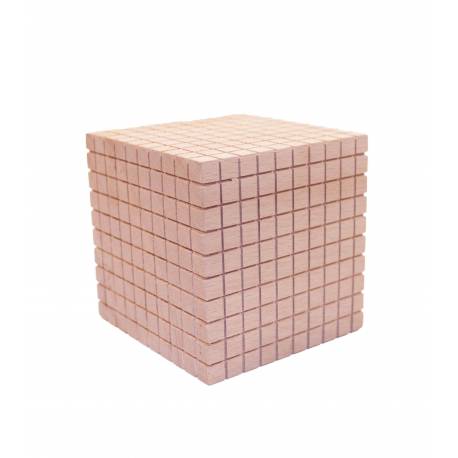 Cubo de 1000 en madera - Base 10