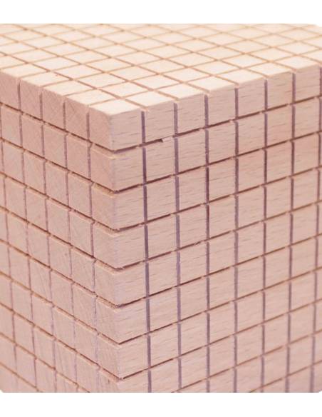 Cubo de 1000 en madera - Base 10