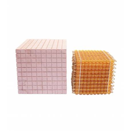 Cubo de 1000 en madera - Base 10