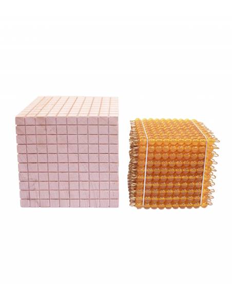 Cubo de 1000 en madera - Base 10