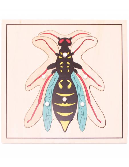 Puzzle madera - avispa