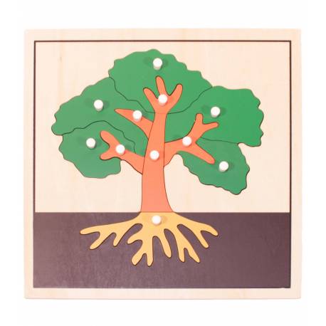 Puzzle de madera - Árbol Montessori para todos Botánica y Zoología