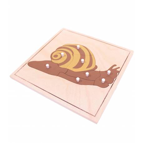 Puzzle de madera - Caracol Montessori para todos Botánica y Zoología
