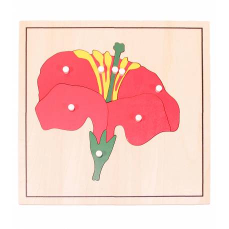 Puzzle de madera - Flor Montessori para todos Botánica y Zoología
