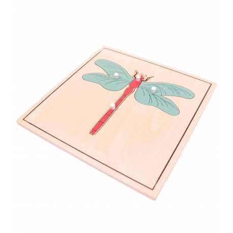 Puzzle de madera - Libélula Montessori para todos Botánica y Zoología