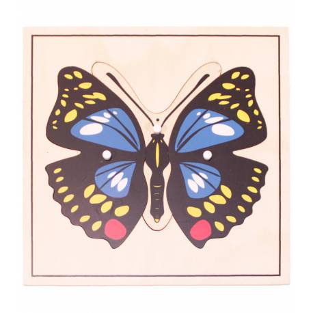 Puzzle madera - Mariposa Montessori para todos Botánica y Zoología