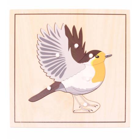 Puzzle Pájaro (con esqueleto) Montessori para todos Botánica y Zoología