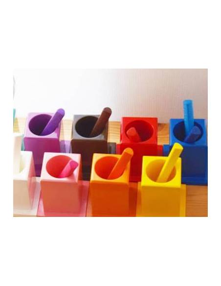 11 Botes colores Montessori para todos Preescritura