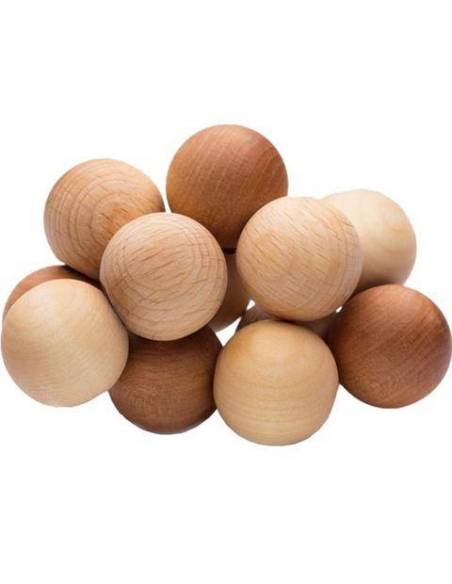 Pulsera de bolas en madera natural Grimm´s Bebés