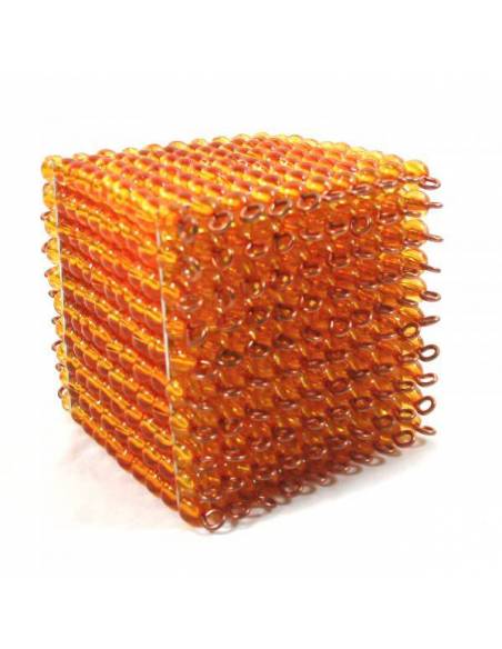 Cubo de 1000 - perlas Montessori para todos Sistema Decimal