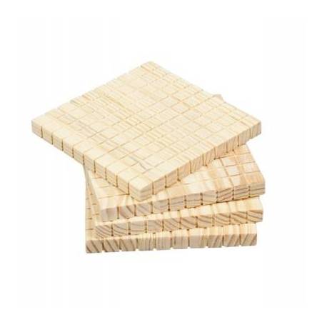 Base 10 en madera haya (100 uds) Montessori para todos Base 10