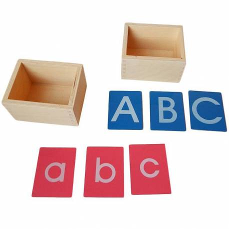 Pack letras de lija imprenta  con caja