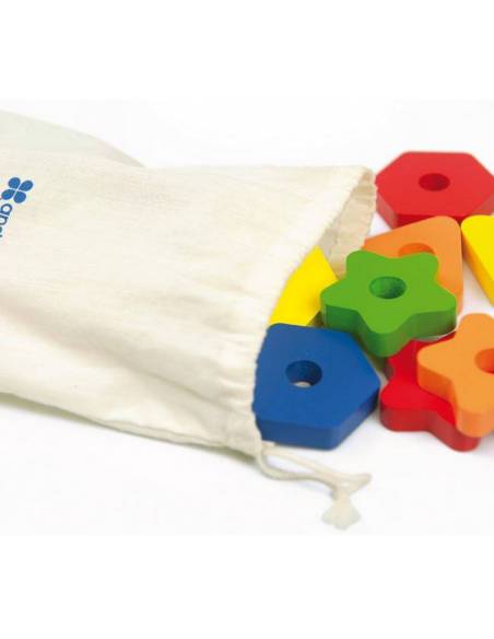 Piezas geométricas para ensartar