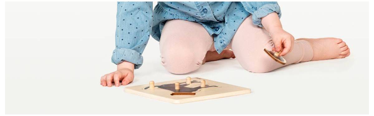 ▷ Primo puzzle di legno · Materiale Montessori dei bambini